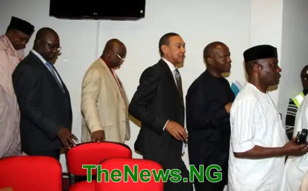See Photos Of The PDP Senators Who Walked Out Because Of Amaechi